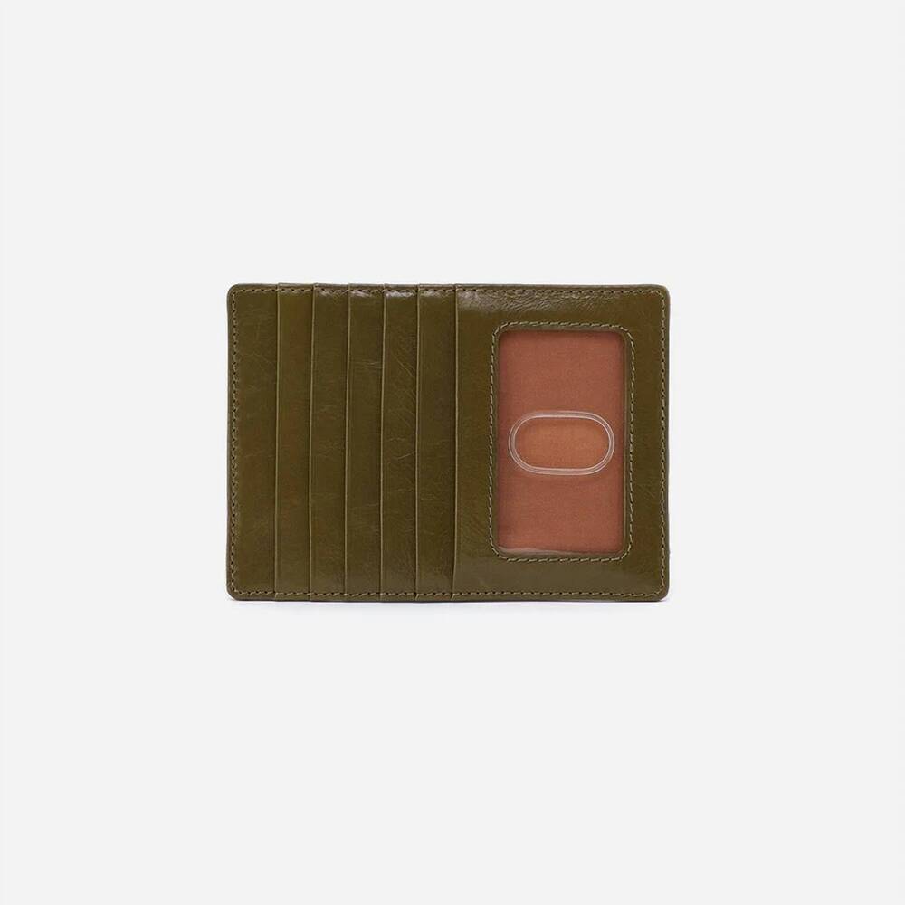 NEW HOBO women's euro slide wallet in olive veiled